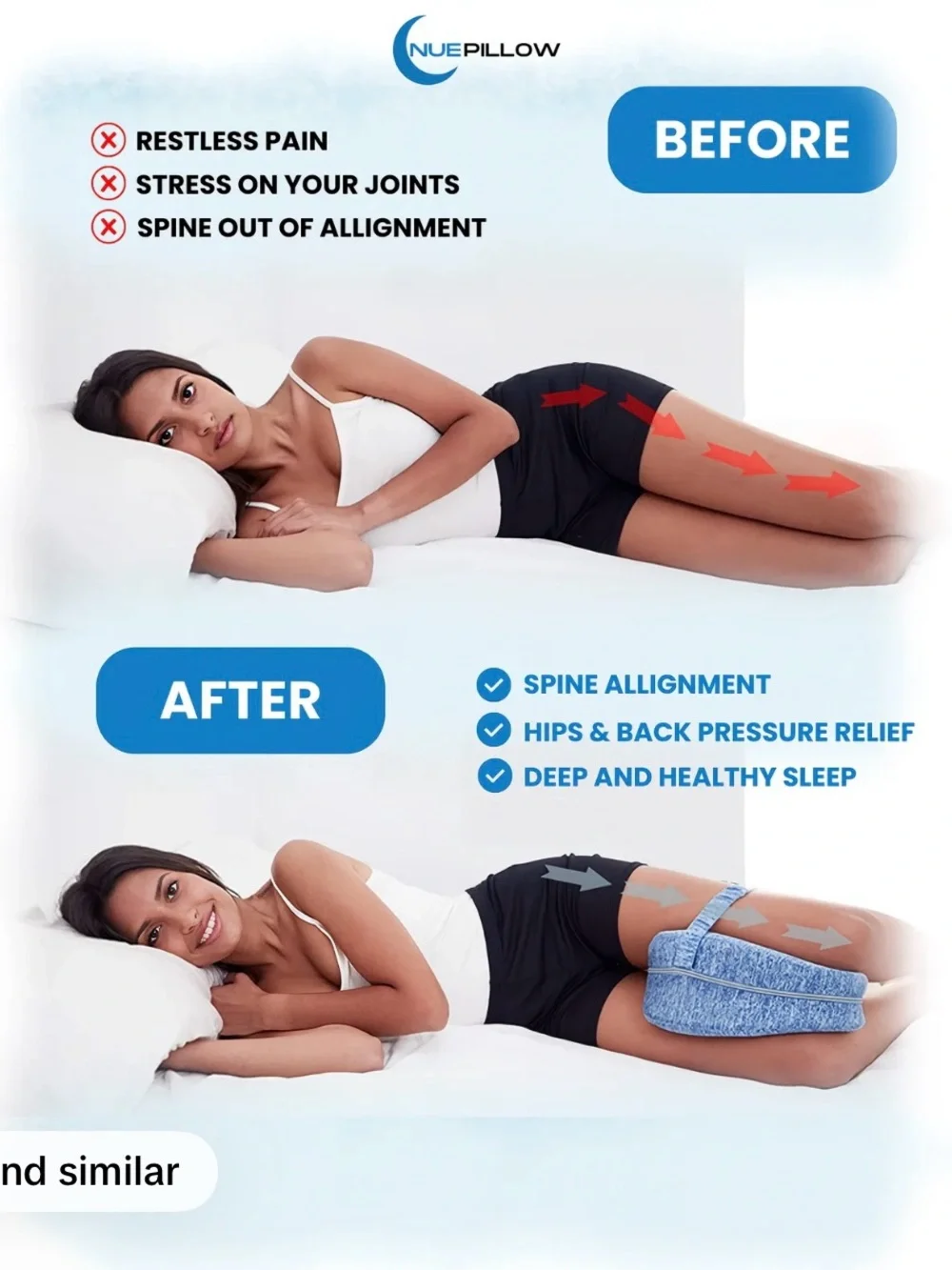 Nue by Novaform Knee Pillow - Pink
